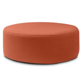 Jaxx Candler Round Couch Ottoman â€“ Oversized Giant Coffee Table & Foot Rest, 44â€, Luxe Boucle (Color: Boucle Terra Cotta)
