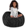Jaxx Saxx 3 Foot Bean Bag Chair - Faux Fur - Fun Colors