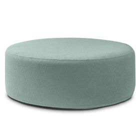 Jaxx Candler Round Couch Ottoman â€“ Oversized Giant Coffee Table & Foot Rest, 44â€, Luxe Boucle (Color: Boucle Green)