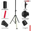 5 Core Speaker Stand Pair w RGB Tripod Floor Heavy Duty Adjustable Up to 72 Inch DJ Studio Monitor Stands Pole Mount-  SS HD LGT