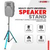5 Core Speaker Stand Pair w RGB Tripod Floor Heavy Duty Adjustable Up to 72 Inch DJ Studio Monitor Stands Pole Mount-  SS HD LGT