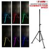 5 Core Speaker Stand Pair w RGB Tripod Floor Heavy Duty Adjustable Up to 72 Inch DJ Studio Monitor Stands Pole Mount-  SS HD LGT