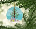 NEW Ukrainian Levkoy Cat Christmas Ceramic Ornament Christmas Tree Hanging Decorations for Home Christmas Holiday, Party, Gift, 3 in, Multicolor
