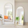 Dolonm 64x21 Inch Arch Full Length Mirror, Aluminum Alloy Frame Floor Mirror, Large Mirror Free-Standing Hanging or Leaning, Full Body Mirror for Livi