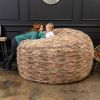 Jaxx Saxx 6 Foot Giant Bean Bag Chair- Luxe Faux Fur