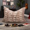 Jaxx Pillow Saxx 5.5 Foot -Huge Bean Bag Floor Pillow and Lounger, Luxe Fur