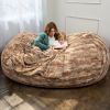 Jaxx Grand Lounger 7 Foot Bean Bag Sofa - Luxe Faux Fur