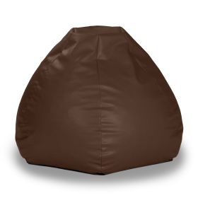 Atrium Collection Pazi Pod - Designer Foam Bean Bag Chair for Home Theaters, Offices, Schools, Reception & Waiting Rooms - Faux Leather (Color: chocolate)
