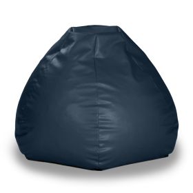 Atrium Collection Pazi Pod - Designer Foam Bean Bag Chair for Home Theaters, Offices, Schools, Reception & Waiting Rooms - Faux Leather (Color: Oxford Blue)