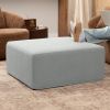 Jaxx Fairlie Couch Ottoman - Oversized Square Foam Coffee Table Ottoman, 36" , Luxe Boucle