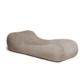 Jaxx Arlo Chaise Lounger Foam Bean Bag Chair - Premium Chenille (Color: Beige)