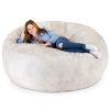 Jaxx Saxx 6 Foot Giant Bean Bag Chair - Padded Microvelvet