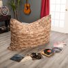 Jaxx Pillow Saxx 5.5 Foot -Huge Bean Bag Floor Pillow and Lounger, Luxe Fur