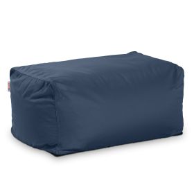 Jaxx Leon Outdoor Bean Bag Ottoman (Color: Navy)