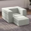 Jaxx Zipline Convertible Sleeper Futon Chair & Ottoman with Machine-Washable Cover