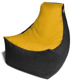 Jaxx Pixel Gamer Chair - Game Room / Home Theater Bean Bag Chair (Color: Yellow)