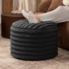 Jaxx Paran Accent Pouf - Fluffy Faux Fur Ottoman for Modern Interior Design, Regular