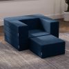 Jaxx Zipline Convertible Sleeper Futon Chair & Ottoman with Machine-Washable Cover
