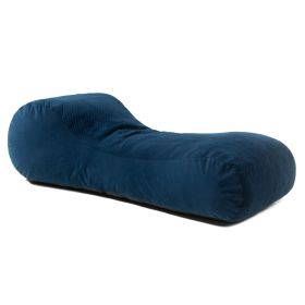 Jaxx Arlo Lounger Foam Bean Bag Chair - Two-Tone - Quilted Microvelvet (Color: Quilted Microvelvet - Indigo)