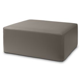 Jaxx Fairlie Couch Ottoman - Oversized Square Foam Coffee Table Ottoman, 36", Premium Faux Leather (Color: Faux Leather Gunmetal)