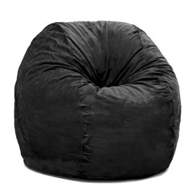 Jaxx 4 ft Bean Bag Chair (Color: Black)