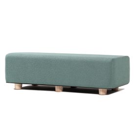 Jaxx Caya 4-in-1 Large Bed Bench, Giant Ottoman, Dining Bench, and Yoga and Massage Platform, Queen, Boucle (Color: Green)