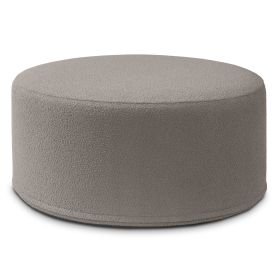 Jaxx Candler Round Couch Ottoman Oversized Giant Coffee Table & Foot Rest, 36, Luxe Boucle (Color: Boucle Dk Grey)