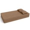 Jaxx Zenzi Loveseat Twin - Convertible Couch/Twin Sleeper, Soft Touch Stain-Free Woven