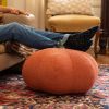 Jaxx Pumpkin Pouf - Luxurious Ottoman for Fall & Halloween Decor
