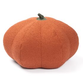 Jaxx Pumpkin Pouf - Luxurious Ottoman for Fall & Halloween Decor (Color: Boucle Terra Cotta)