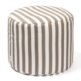 Jaxx Spring Indoor / Outdoor Bean Bag Pouf Ottoman (Color: Taupe Stripes)