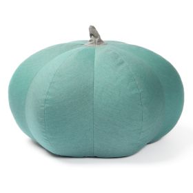 Jaxx Pumpkin Pouf - Luxurious Ottoman for Fall & Halloween Decor (Color: Sunbrella Breeze)