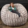 Jaxx Saxx 6 Foot Giant Bean Bag Chair- Luxe Faux Fur