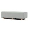 Jaxx Caya 4-in-1 Large Bed Bench, Giant Ottoman, Dining Bench, and Yoga and Massage Platform, King, Boucle