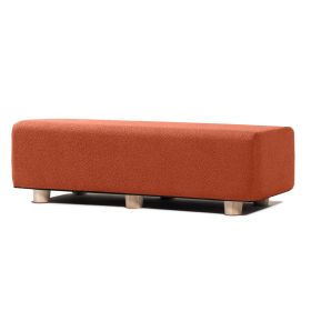 Jaxx Caya 4-in-1 Large Bed Bench, Giant Ottoman, Dining Bench, and Yoga and Massage Platform, King, Boucle (Color: Terra Cotta)