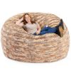 Jaxx Saxx 6 Foot Giant Bean Bag Chair- Luxe Faux Fur