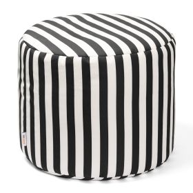Jaxx Spring Indoor / Outdoor Bean Bag Pouf Ottoman (Color: Black & White Stripes)