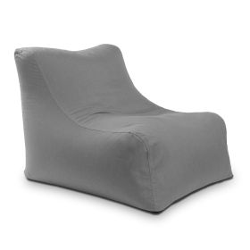 Jaxx Ponce Outdoor Bean Bag Chair - Weather Resistant Patio and Poolside Lounge Seating (Color: Slate)
